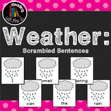 20 Weather Scrambled Sentences and Recording Pages