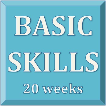 Preview of 20 Week Basic Skills Practice and Quizzes Pack