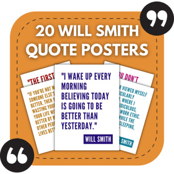 Preview of 20 Will Smith Posters | Inspiring & Uplifting Quotes for Bulletin Boards