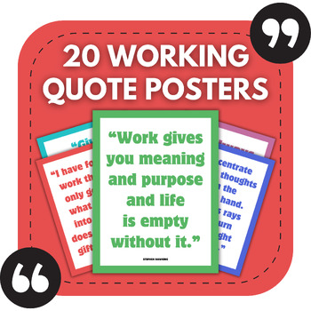Preview of 20 Working Bulletin Board Posters | Career & Vocational Education Decor