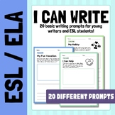 20 Writing Prompts | Young Writers and Beginner ESL | Draw