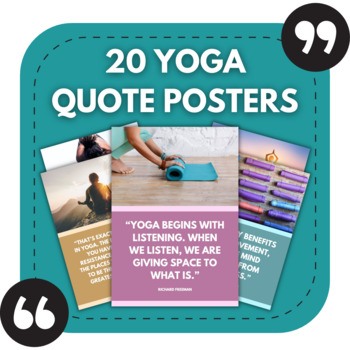 Preview of 20 Yoga Bulletin Board Posters | Yoga Studio & Gym Sports Decor