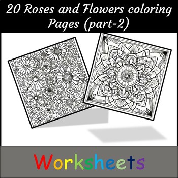 Preview of 20 flowers Coloring pages (part2)