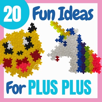 Preview of 20 ideas for Plus Plus blocks & Hashtag Blocks - End of year or Summer School 