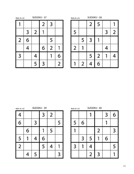 20 Mini 6x6 sudoku puzzles with solutions v7 Teachers