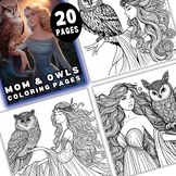 20 mom & owl Coloring pages, with cute lovely quotes to co