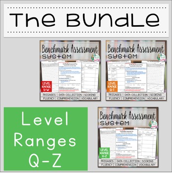 Preview of Benchmark Assessment System BUNDLE Q-Z