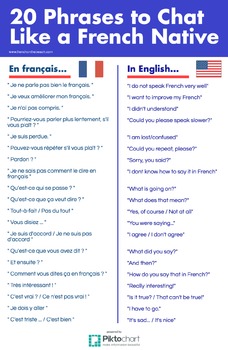 Preview of 20 phrase to speak like a French Native