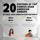 20 posters of top famous Arab American singers for Arab Am
