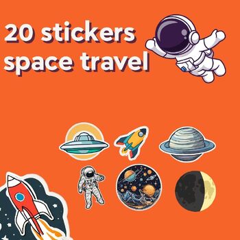 Preview of 20 stickers space travel
