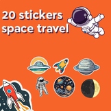 20 stickers space travel