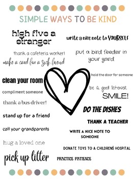 Preview of 20 ways to be kind!