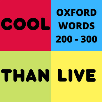 Oxford Word / Sight Word Flash Cards List 201 - 300  (Neutral/Pastel,B&W,Vibrant)