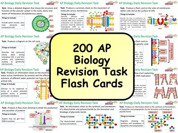 Preview of 200 AP Biology Revision Flash Cards