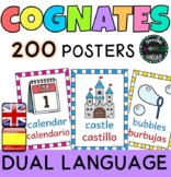 200 Cognates Cognados pack Posters English Spanish inglés 