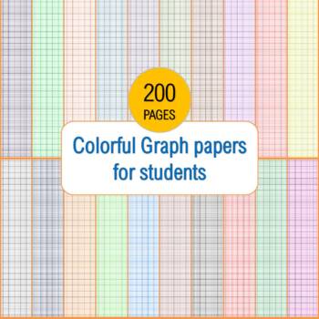 Preview of 200 Colorful Graph papers for students