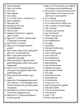 FREE 200+ Coping Skills/Distractions/Pleasant Activities List for Kids ...