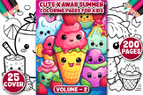 200 Cute Kawaii Summer Coloring Pages/coloring sheets 2024