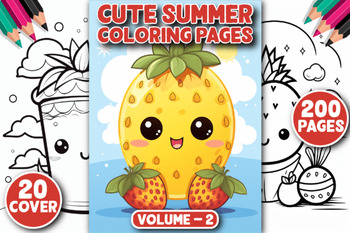 Preview of 200 Cute Summer Coloring Pages/coloring sheets 2024 for kids