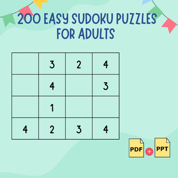Preview of 200 Easy Sudoku Puzzles For Adults