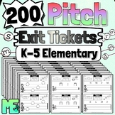 200 Elementary Music Exit Tickets | K-5 Pitch And Solfege Studies