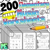 200 Elementary Music Worksheets | Tests, Quizzes, Class Wo
