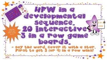 Preview of 200 HFW in a developmental sequence - 3 in a row powerpoint