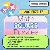 200 Math Square Puzzles: Promote Critical Thinking, Automa