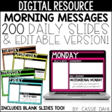 200 Morning Messages | Classroom or Distance Learning