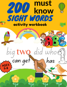 Preview of 200 Must Know Sight Words Activity Workbook