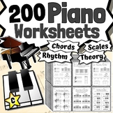 200 Piano Worksheets | Tests, Quizzes, Assessments, Homewo