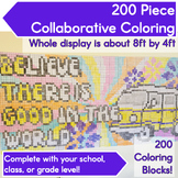 200 Piece Collaborative Mystery Coloring Poster & Bulletin Board