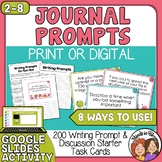 Writing Prompts: 200 Question Cards for  Discussion and Journals