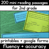200 Short Reading Fluency/Comprehension Passages - 2nd Gra