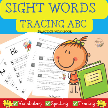 Preview of 200 Sight Word Activities Workbook, Sight Word & Tracing Letters Practice Book 