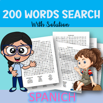 Preview of 200 Spanich Word Search