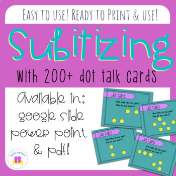 Preview of 200+ Subitizing Dot Cards for Google Slides, Powerpoint & Printable pdf!