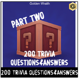 200 Trivia Questions&Answers - Class Game Part Two
