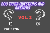 200 Trivia Questions and answers vol.2