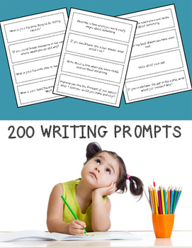 Writing Prompts {200!} for Literacy Centers, Writing Centers and Journals!