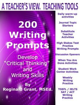 Preview of 200 Writing Prompts " Develop Critical Thinking and Writing Skills