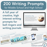 200 Writing Prompts for Middle School and High School