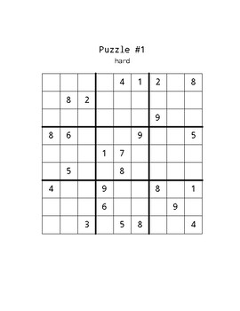 Preview of 200 sudoku with solution mix 1