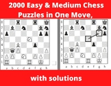 2000 Chess Puzzles in one Move Printable PDF -with Answers