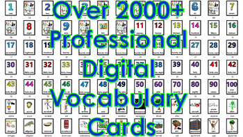 Preview of 2000 + Digital Vocabulary Picture Flash Cards