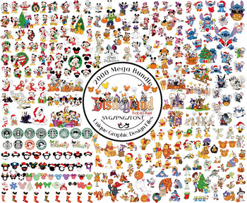 Preview of 2000 Mega Bundle Disney World Halloween , Thanksgiv Clipart SVG Bundle