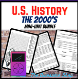 Preview of 2000's US History Mini-Unit W/ Informational Text, Research Projects & Fun
