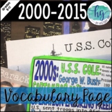2000s Vocabulary Page and PowerPoint (Print and Digital)