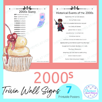 Preview of 2000s Trivia Printable Wall Signs