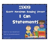 2009 Common Core "I Can" Reference Pages and Cards Units 1